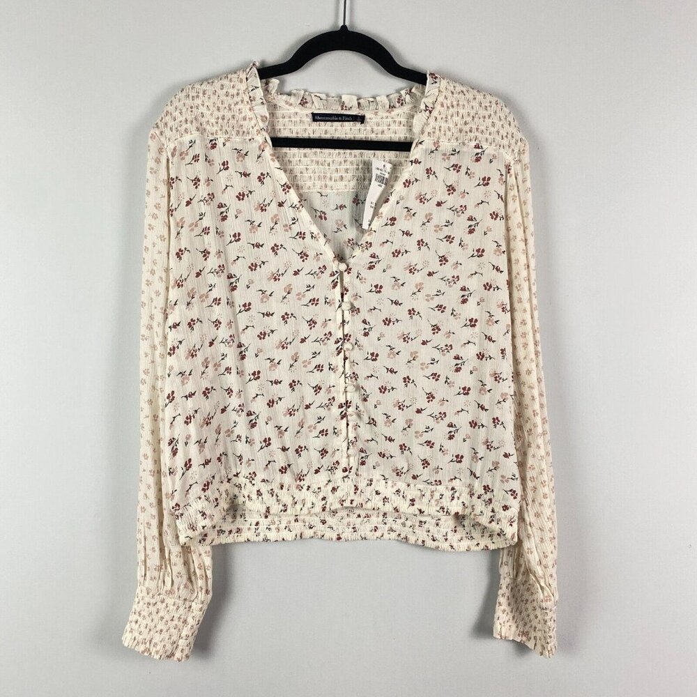 Abercrombie & Fitch Cream Floral Blouse